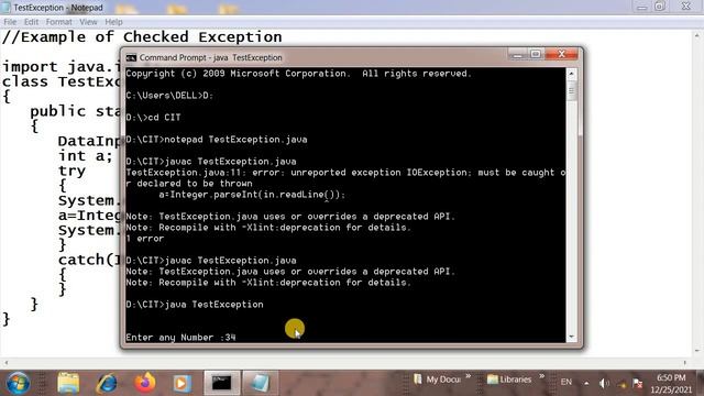What is Exception in Java | Checked Vs Unchecked Exception in Java (Hindi) смотреть онлайн