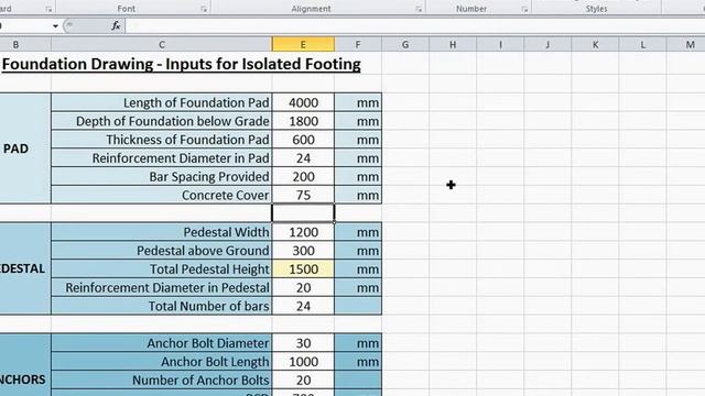 Excel to AutoCAD using Visual Lisp - Isolated Footing Foundation смотреть онлайн