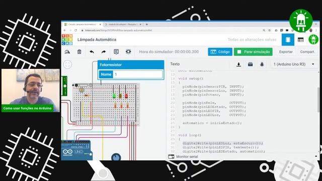 Como usar funções no Arduino. Aprenda com um projeto completo de lâmpada automática. смотреть онлайн