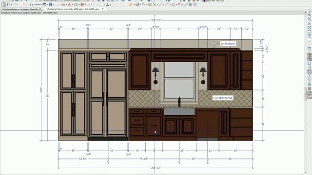 Советы по составлению чертежей для кухни и ванной автоматические размеры фасада смотреть онлайн