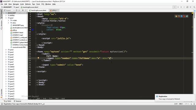 How to Validate HTML Forms with Javascript ? | Lesson 34 JS Tutorial смотреть онлайн