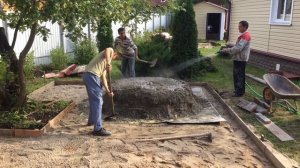 ДАЧА. БЕТОНИРОВАНИЕ ПЛОЩАДКИ ПЕРЕД ДОМОМ. МЕЧТА СБЫЛАСЬ.