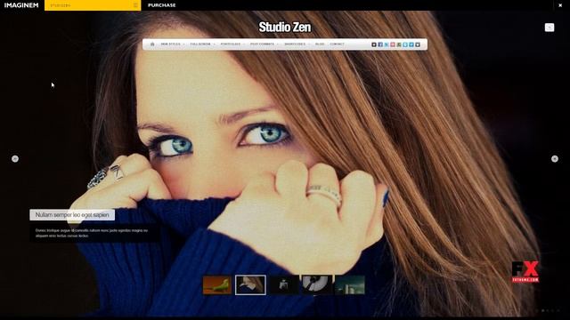 Studio Zen Fullscreen Portfolio WordPress Theme Terry Dean смотреть онлайн