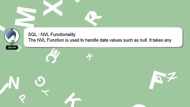 SQL : NVL Functionality смотреть онлайн