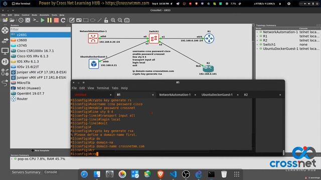 How to Mastering in GNS3 : part 12 - Config telnet and ssh for Manage Node смотреть онлайн