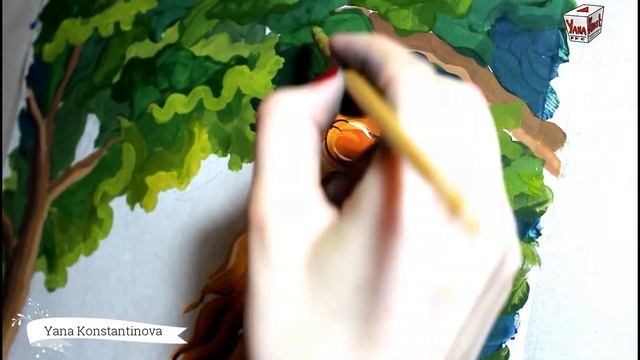 Декоративная живопись гуашью смотреть онлайн