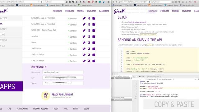 How to Send SMS Python using Sinch смотреть онлайн