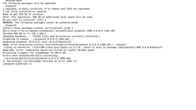 Ubuntu: Error in sudo apt-get remove -f смотреть онлайн