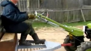 Мотоблок Зубр с прицепом