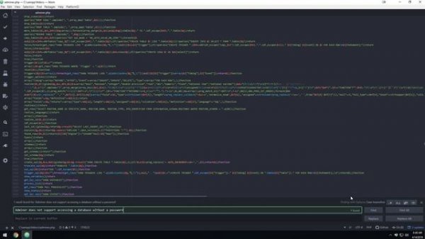 "Hacking" Adminer to work without a password