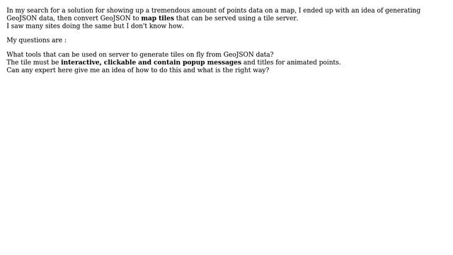 GIS: convert geoJson data to interactive map tiles containing icons,labels and popups смотреть онлайн