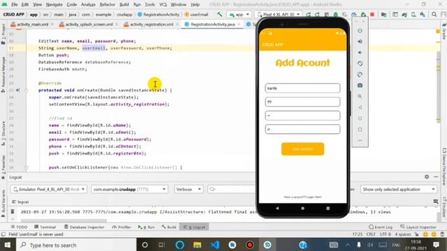 #07 Validation in RegistrationActivity || CRUD APP || ANDROID STUDIO смотреть онлайн