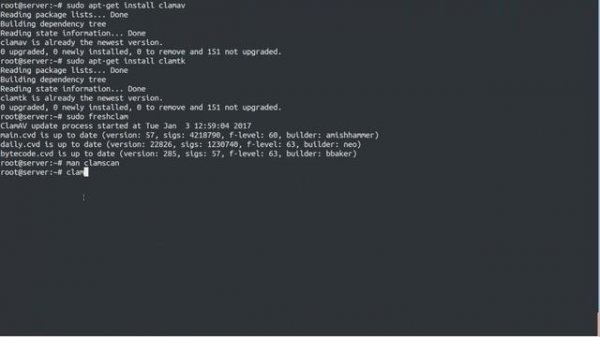 install Clam AntiVirus ClamAV CLAMTK on linux