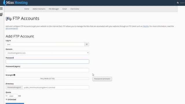 Miss Hosting - How To Create FTP Account смотреть онлайн