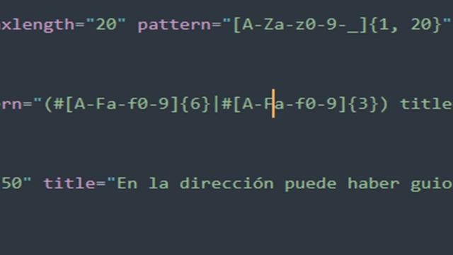FORMULARIOS HTML5 - ATRIBUTO PATTERN PARA VALIDACIÓN смотреть онлайн