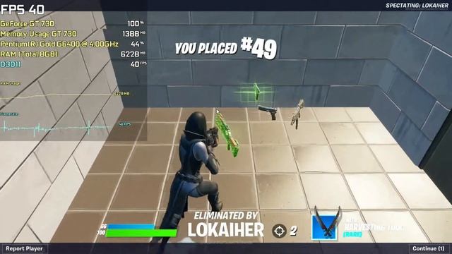 Fortnite - GeForce GT 730 - 1080p | 900p | 720p