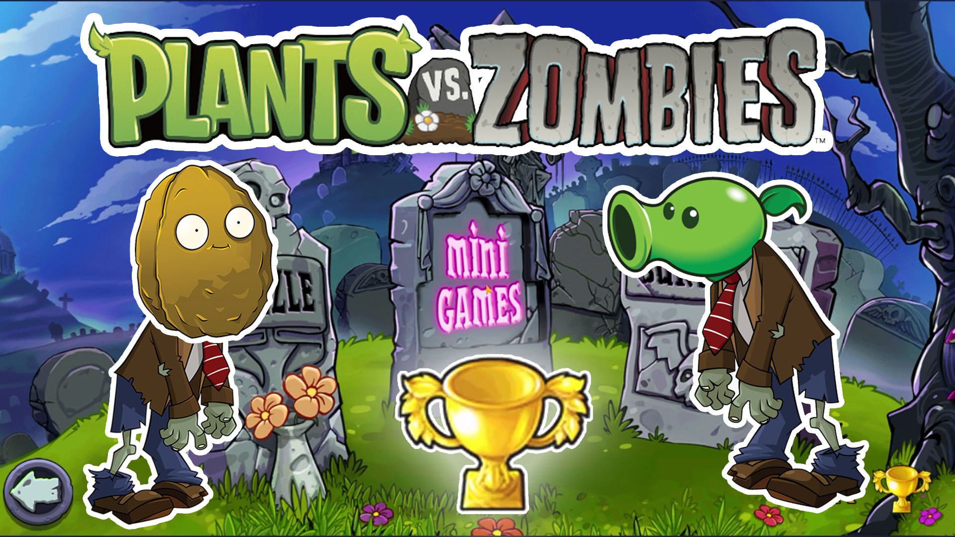 Растения против Зомби Мини Игры| Plants vs Zombies Mini Games смотреть онлайн