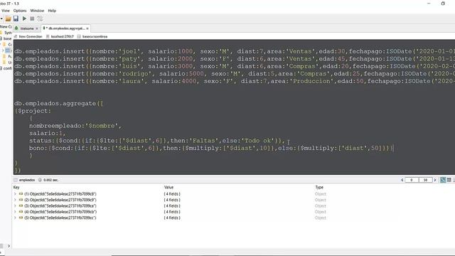 Tutorial MongoDB 4.2 Parte 11 Agregaciones con $project $cond - if y $group смотреть онлайн