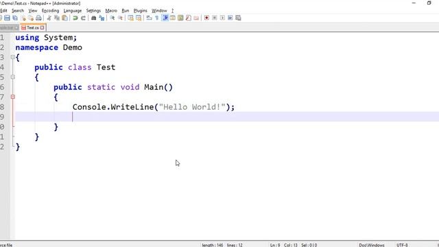 Simple way to compile & run C# program in Notepad++ смотреть онлайн