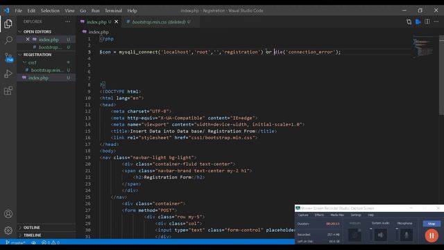 Registration form in php and mysql | php and mysql | database connectivity | 2021 смотреть онлайн