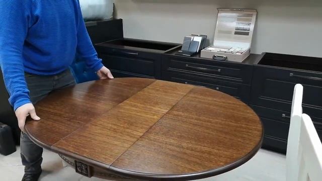 Стол круглый раздвижной. механизм "бабочка" смотреть онлайн