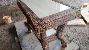 Журнальный стол из арт бетона (покраска)