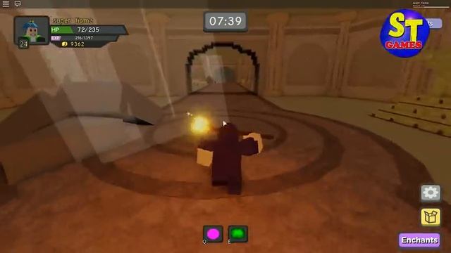 Роблокс НУБ МАГ или КАК КАЧАТЬСЯ МАГУ В ПОДЗЕМЕЛЬЕ = ROBLOX по русски, Dungeon Quest смотреть онлайн