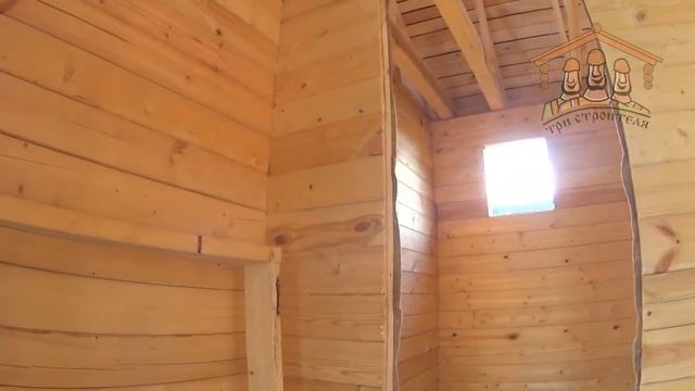 Сруб дома из бруса 7х8 метров от "Три Строителя" | Видео обзор смотреть онлайн