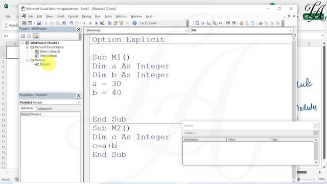 Types of variables in Excel VBA | Scope of variables | Local variables | Module level Variables смотреть онлайн