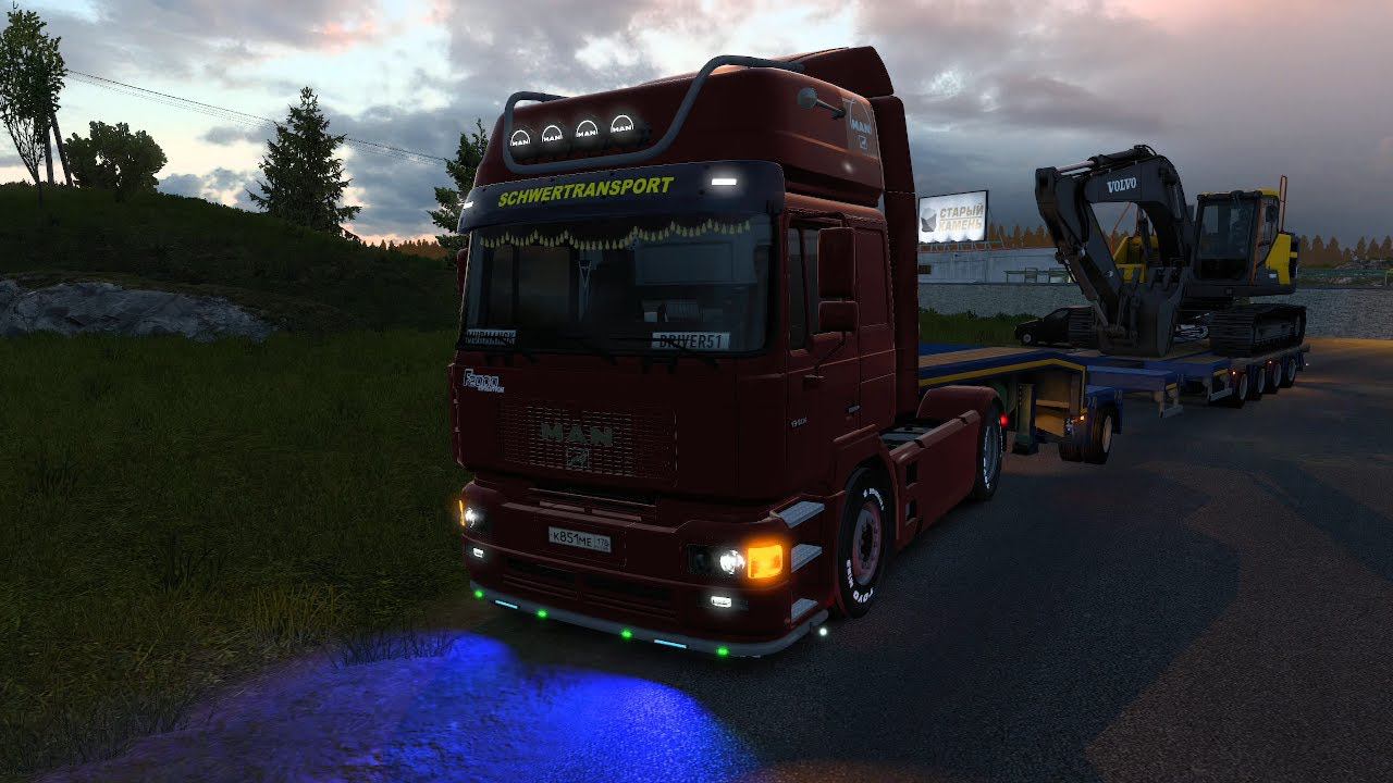Euro Truck Simulator 2 gameplay MAN F 2000 Evo 4K смотреть онлайн