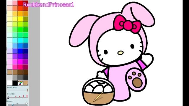 Hello Kitty Games Online - Hello Kitty Coloring Games смотреть онлайн