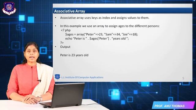 PHP ARRAYS/ WEB DEVELOPMENT TOOLS / ANU THOMAS смотреть онлайн