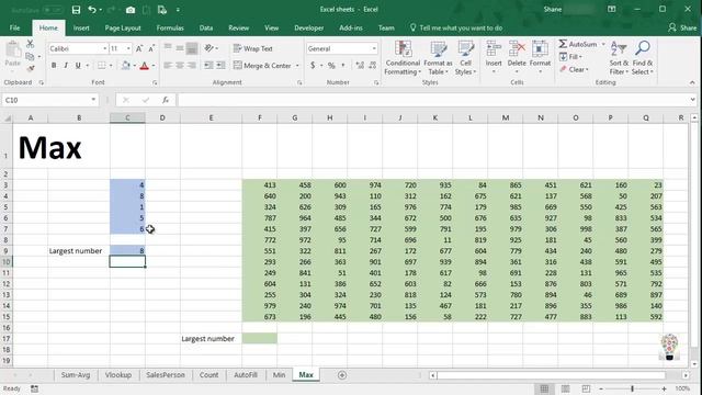 Max Function - Excel and other spreadsheets смотреть онлайн