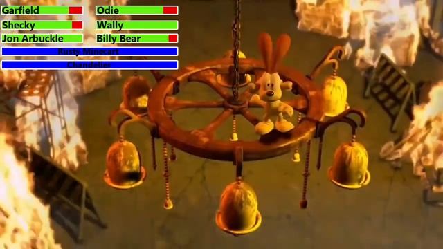 Garfield Gets Real (2007) Hotel Muncie Escape Scene with healthbars 2/2 смотреть онлайн