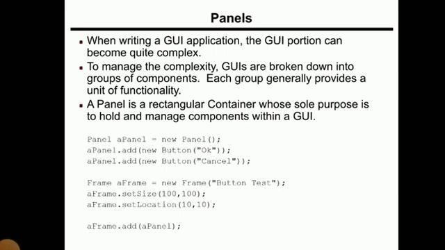 AWT FRAMES COMPONENTS AWT HIERARCHY смотреть онлайн
