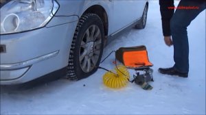 Тест автокомпрессора Беркут R17. Качает колесо с нуля