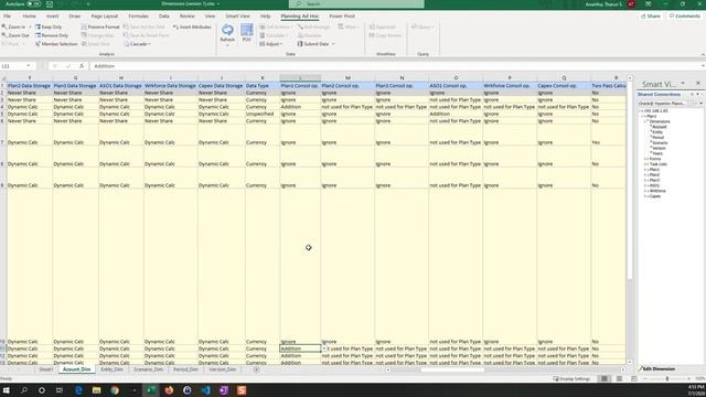 Oracle EPM Smart View Account dimension, Consolidation Operators, and Data Storage Parameters смотреть онлайн