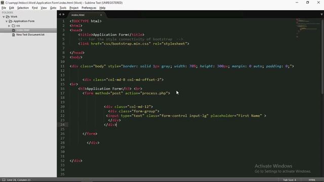 1 Create Simple Application form using HTML and Bootstrap смотреть онлайн