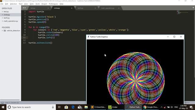 Python Turtle Graphics - Python Tutorial for Beginners - Circles смотреть онлайн