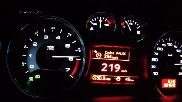 Peugeot RCZ 2013 1,6 THP 200 - acceleration 0-235 km/h смотреть онлайн