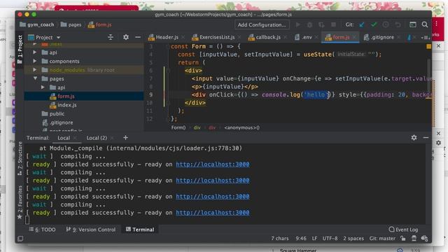 Создаем простой инпут с ReactJS и отправляем введенные данные на сервер смотреть онлайн