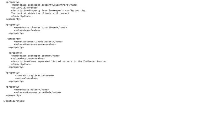 The node /hbase-unsecure is not in ZooKeeper. Check the value configured in... смотреть онлайн