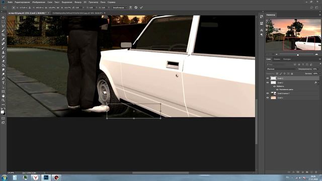 Замена неба, объёмный свет, грязь с помощью Adobe Photoshop смотреть онлайн