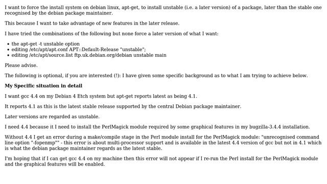 How to force debian linux apt-get installer to install unstable/specific version of packages? смотреть онлайн