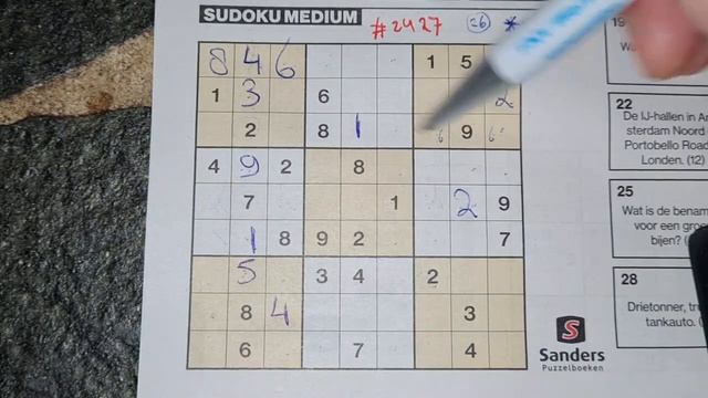 Our Daily Sudoku practice continues. (#2427) Medium Sudoku puzzle. 03-06-2021 смотреть онлайн