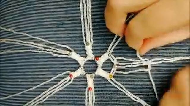 Снежинка в технике макраме смотреть онлайн