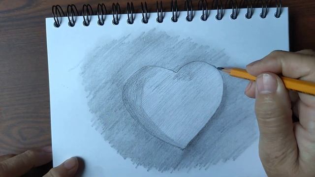 Рисунок карандашом. Рисунки для срисовки./Как нарисовать сердце каплю карандашом.Простые рисунки. смотреть онлайн