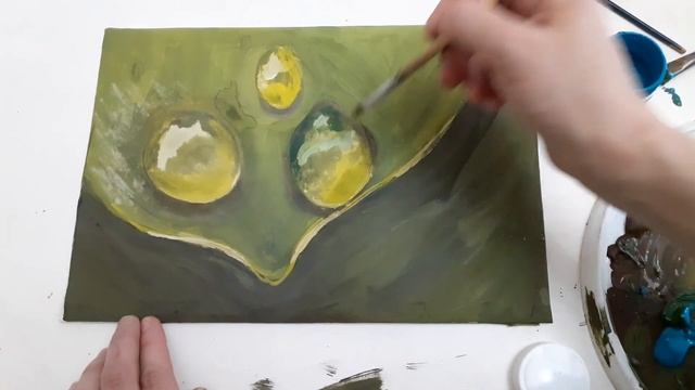 РИСУЕМ КАПЛИ воды на листе | Draw Water droplets on a leaf смотреть онлайн