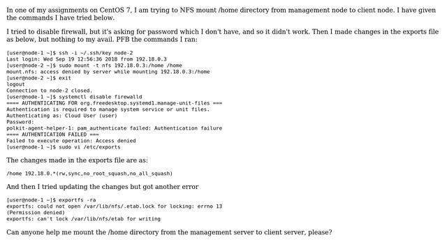 Unix & Linux: NFS mount a directory from server node to client node (2 Solutions!!) смотреть онлайн