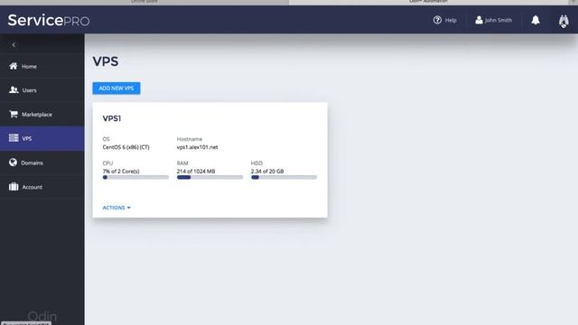 Odin Automation Essentials Virtual Private Server (VPS) Module Demo смотреть онлайн